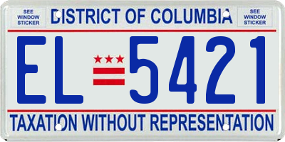 DC license plate EL5421