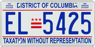DC license plate EL5425