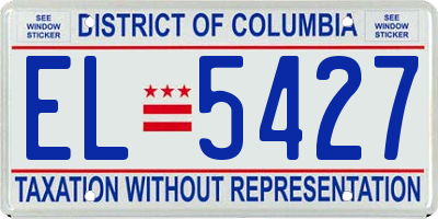 DC license plate EL5427