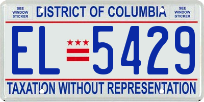 DC license plate EL5429