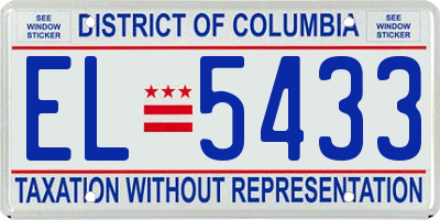 DC license plate EL5433