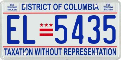 DC license plate EL5435