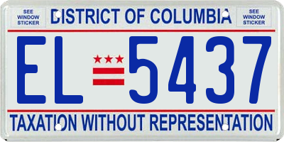 DC license plate EL5437