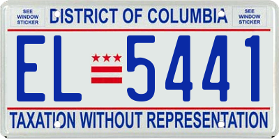 DC license plate EL5441