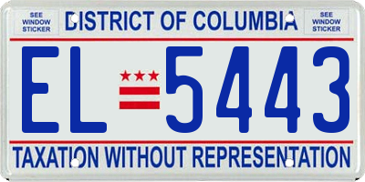 DC license plate EL5443