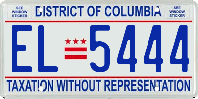 DC license plate EL5444