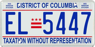 DC license plate EL5447