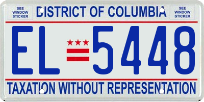 DC license plate EL5448