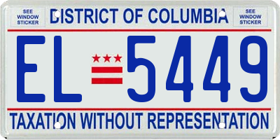 DC license plate EL5449