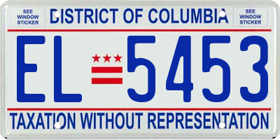 DC license plate EL5453