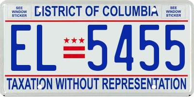 DC license plate EL5455