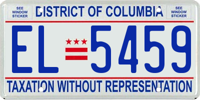 DC license plate EL5459