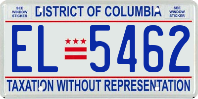 DC license plate EL5462