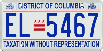 DC license plate EL5467