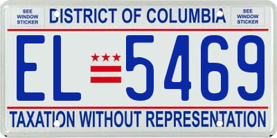 DC license plate EL5469