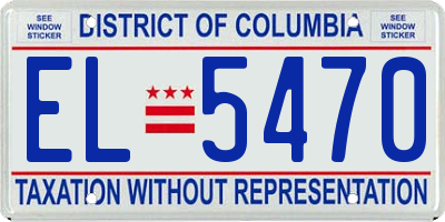 DC license plate EL5470