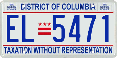 DC license plate EL5471