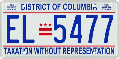 DC license plate EL5477