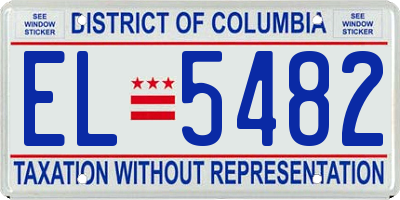 DC license plate EL5482