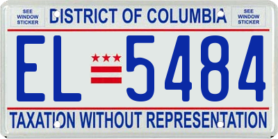 DC license plate EL5484