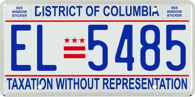 DC license plate EL5485