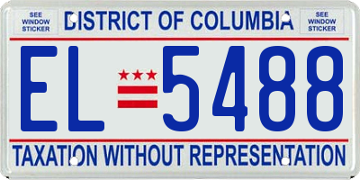 DC license plate EL5488