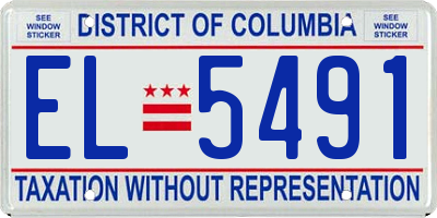 DC license plate EL5491