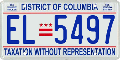 DC license plate EL5497
