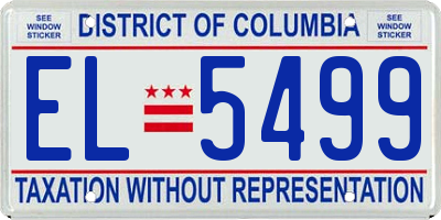 DC license plate EL5499