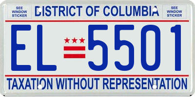 DC license plate EL5501