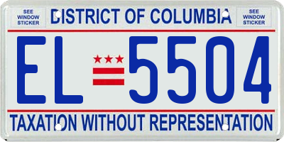 DC license plate EL5504