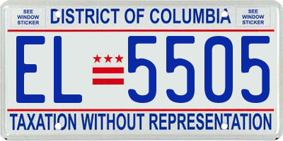 DC license plate EL5505