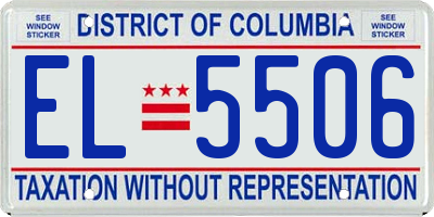 DC license plate EL5506