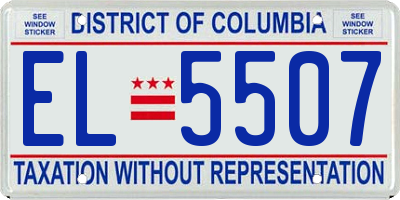 DC license plate EL5507
