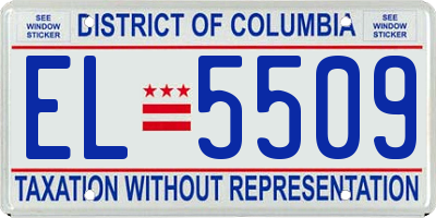 DC license plate EL5509