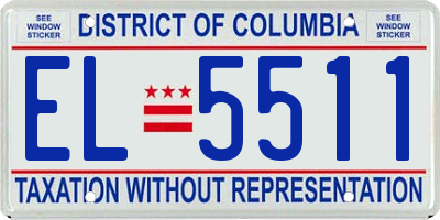 DC license plate EL5511