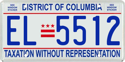 DC license plate EL5512