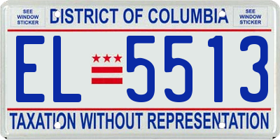 DC license plate EL5513