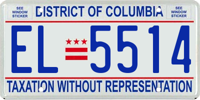 DC license plate EL5514