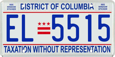 DC license plate EL5515