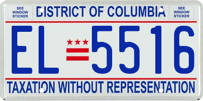 DC license plate EL5516