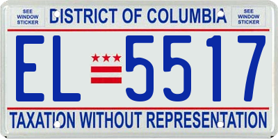 DC license plate EL5517