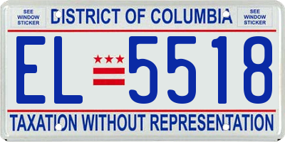 DC license plate EL5518