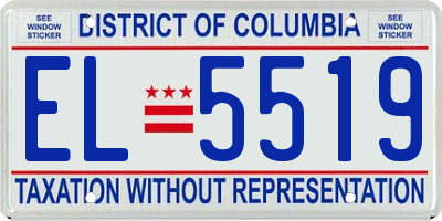 DC license plate EL5519
