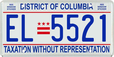DC license plate EL5521