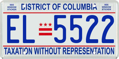 DC license plate EL5522
