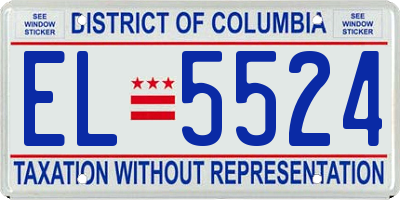 DC license plate EL5524