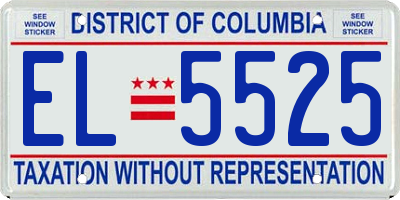 DC license plate EL5525