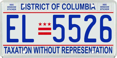 DC license plate EL5526