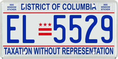 DC license plate EL5529